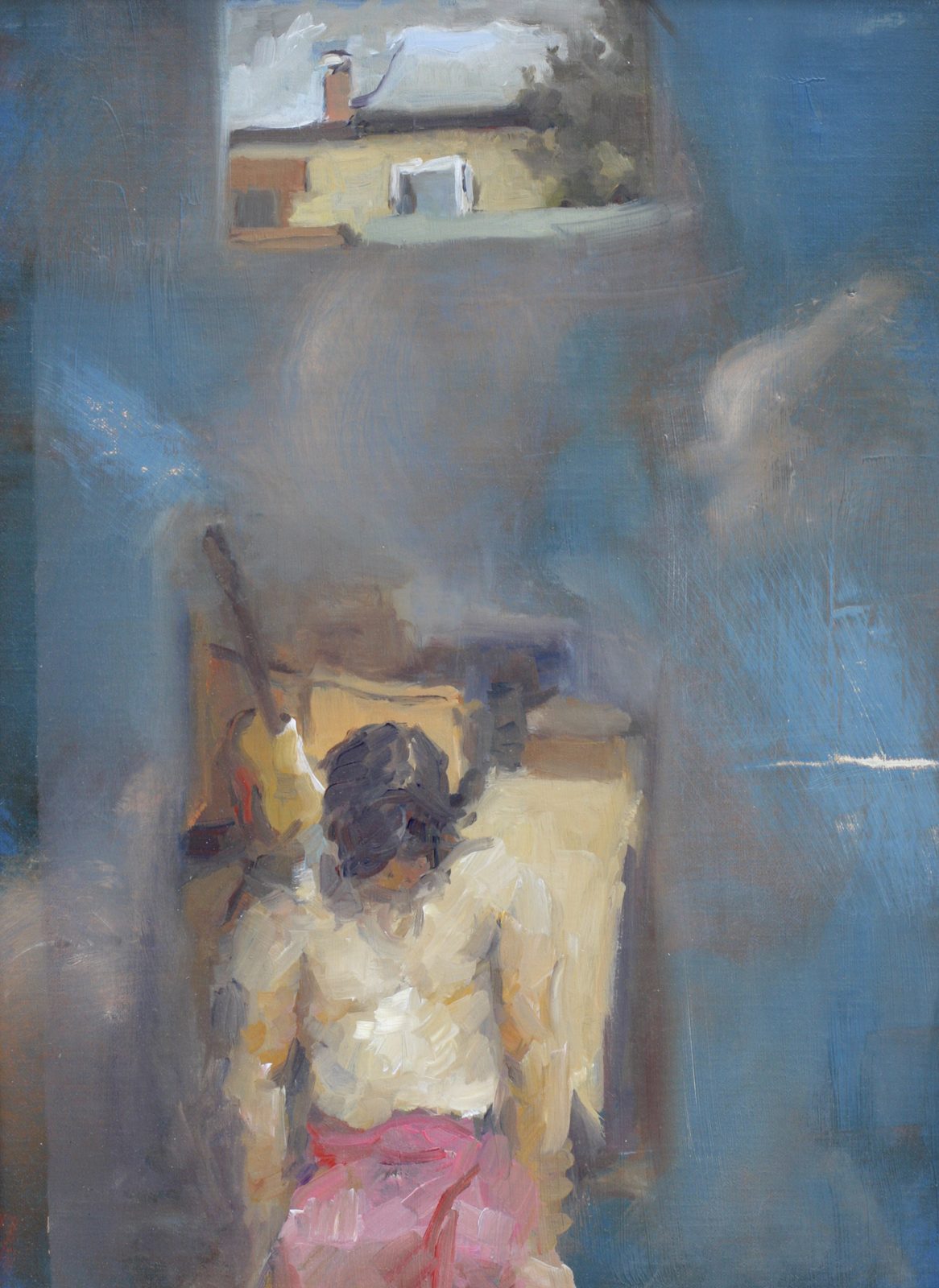 Rat City, Oil on linen, 9×12 in, 2021, by Soraya Hutchinson