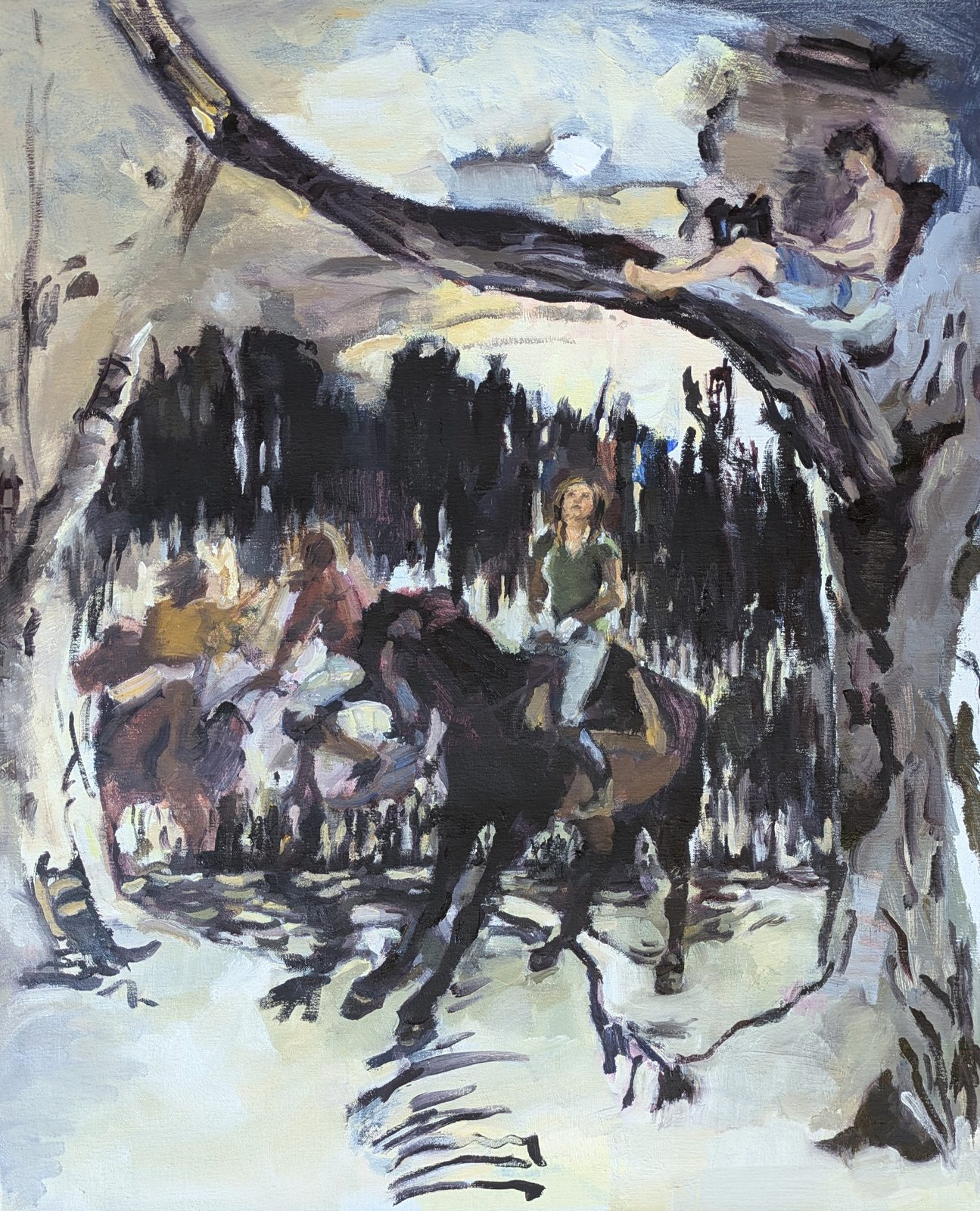 Horse Girl, Oil on linen, 16×24 in, 2024, by Soraya Hutchinson