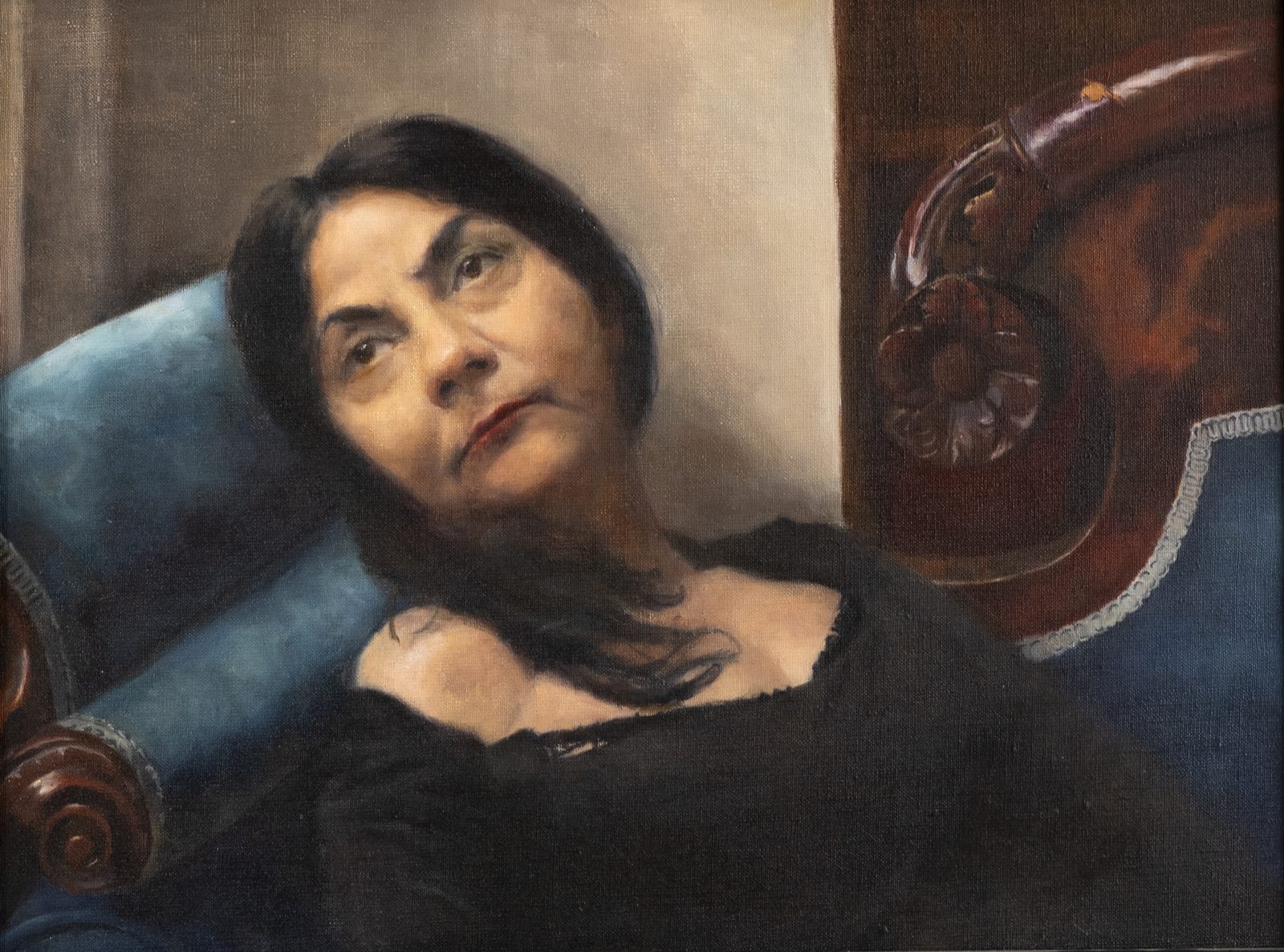 Old School Mum, Oil on linen, 24×18 in, 2009, by Soraya Hutchinson