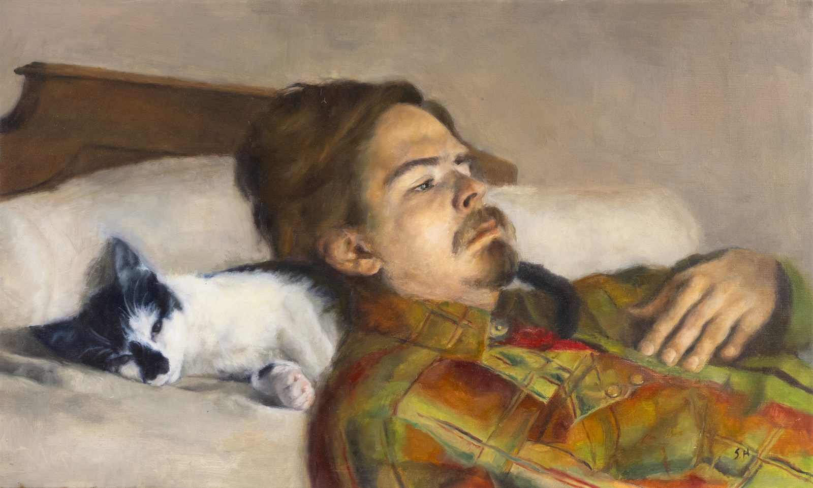 Freedux And Jeeps, Oil on linen, 24×14 in, 2010, by Soraya Hutchinson