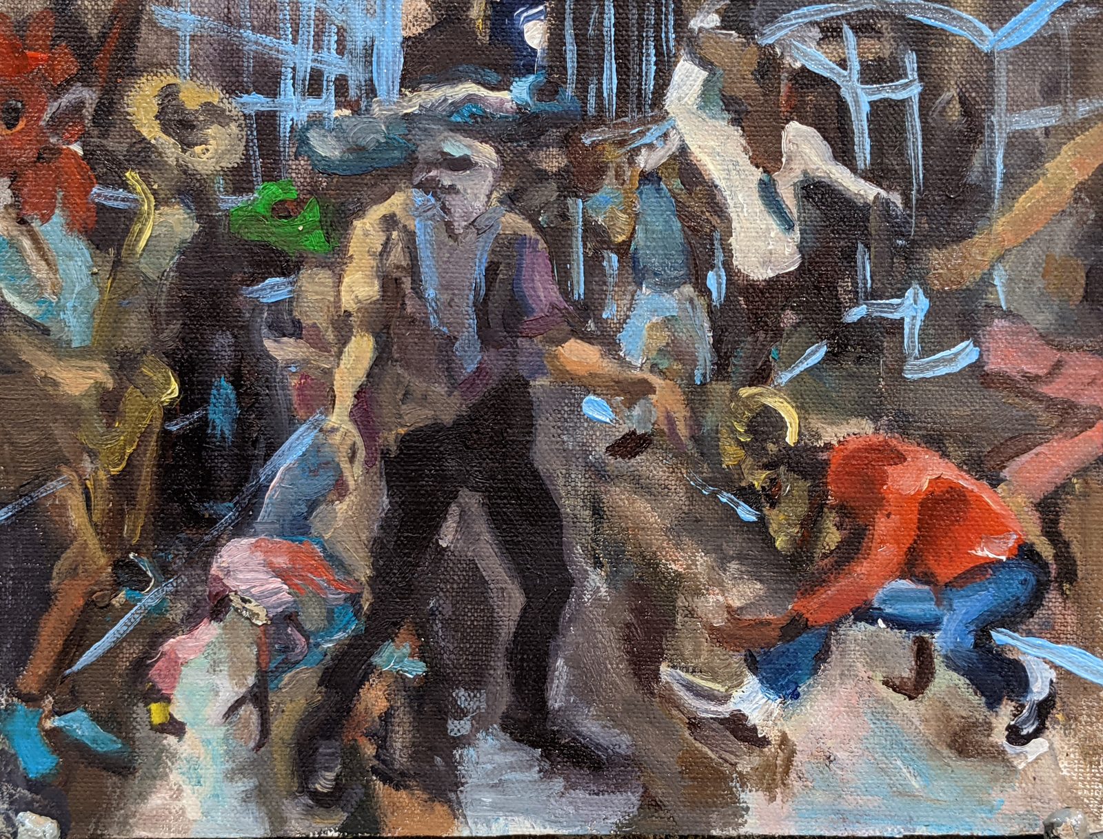 Dance Sketch 3, Oil on linen, 12×9 in, 2022, by Soraya Hutchinson