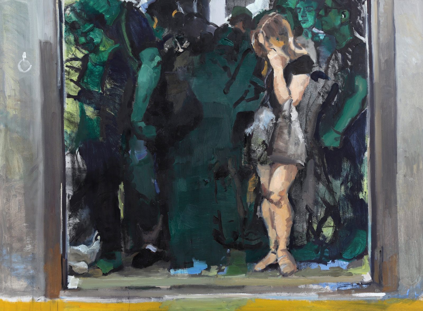 Subway Opening, Oil on panel, 48×36 in, 2021, by Soraya Hutchinson