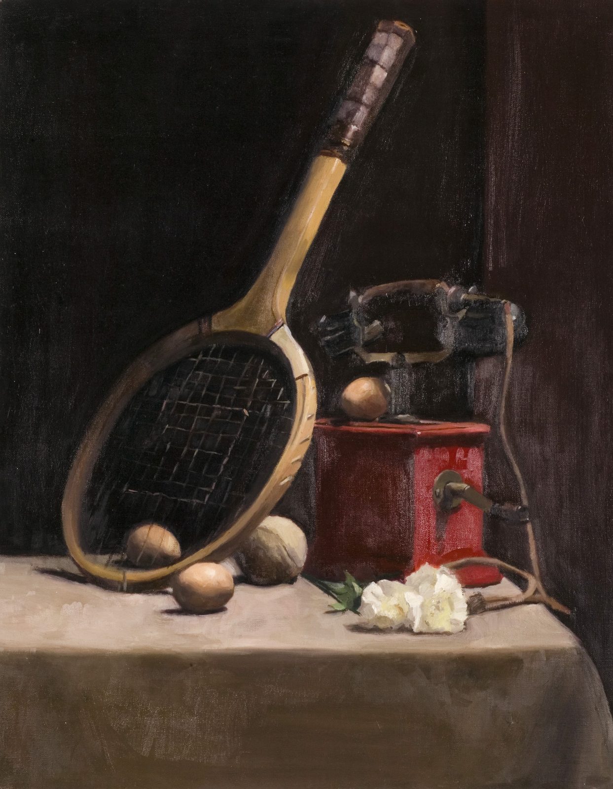Match Point, Oil on linen, 18×24 in, 2004, by Soraya Hutchinson
