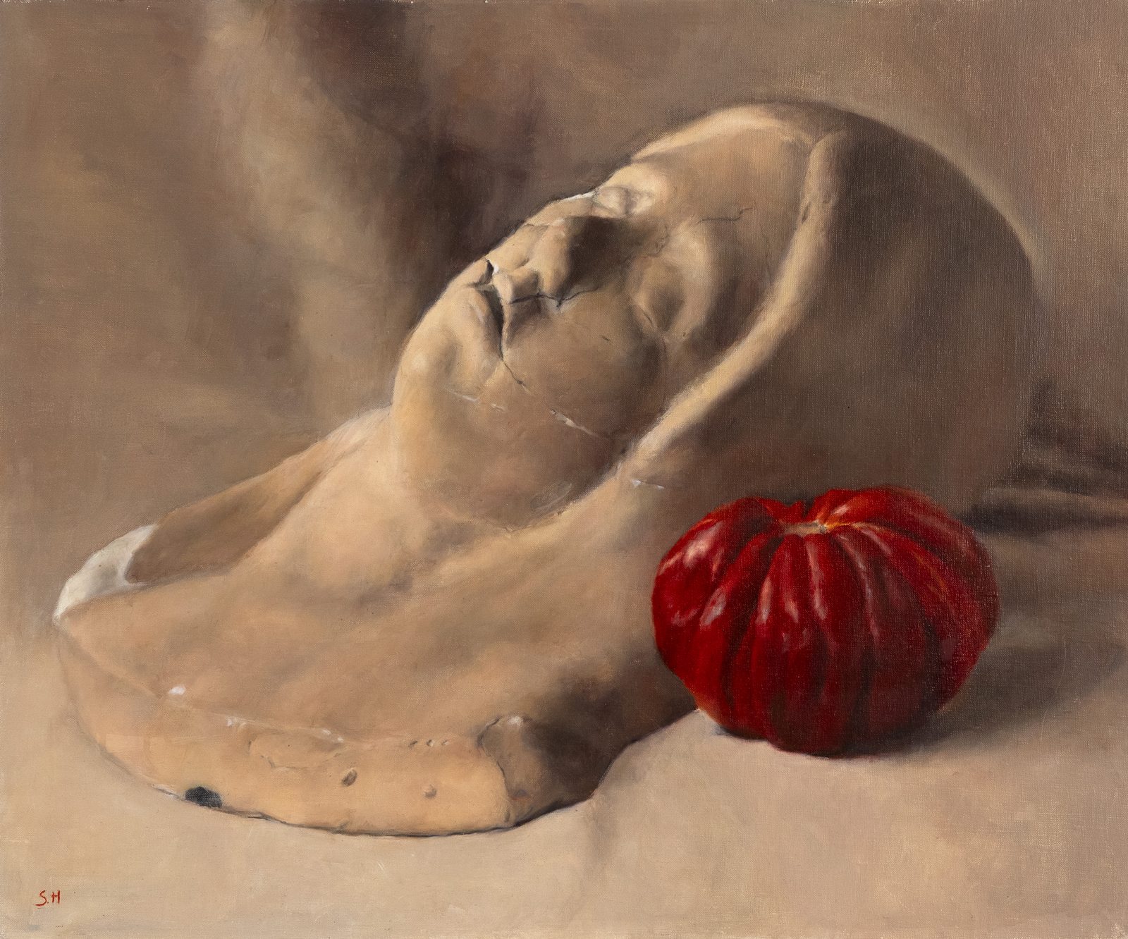 Peace, Oil on linen, 18×16 in, 2009, by Soraya Hutchinson