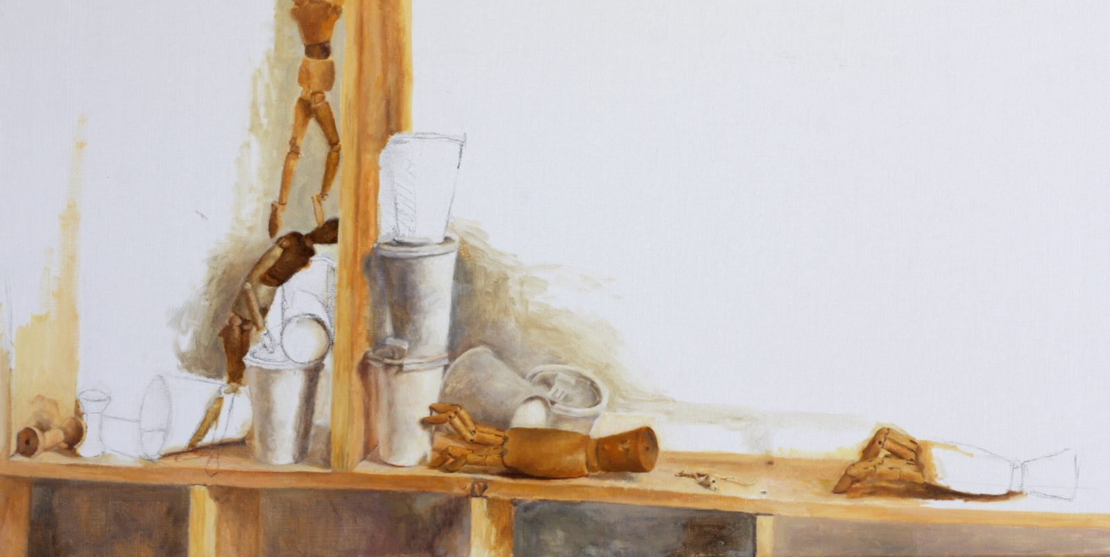 Fake Empire, Oil on linen, 24×12 in, 2013, by Soraya Hutchinson