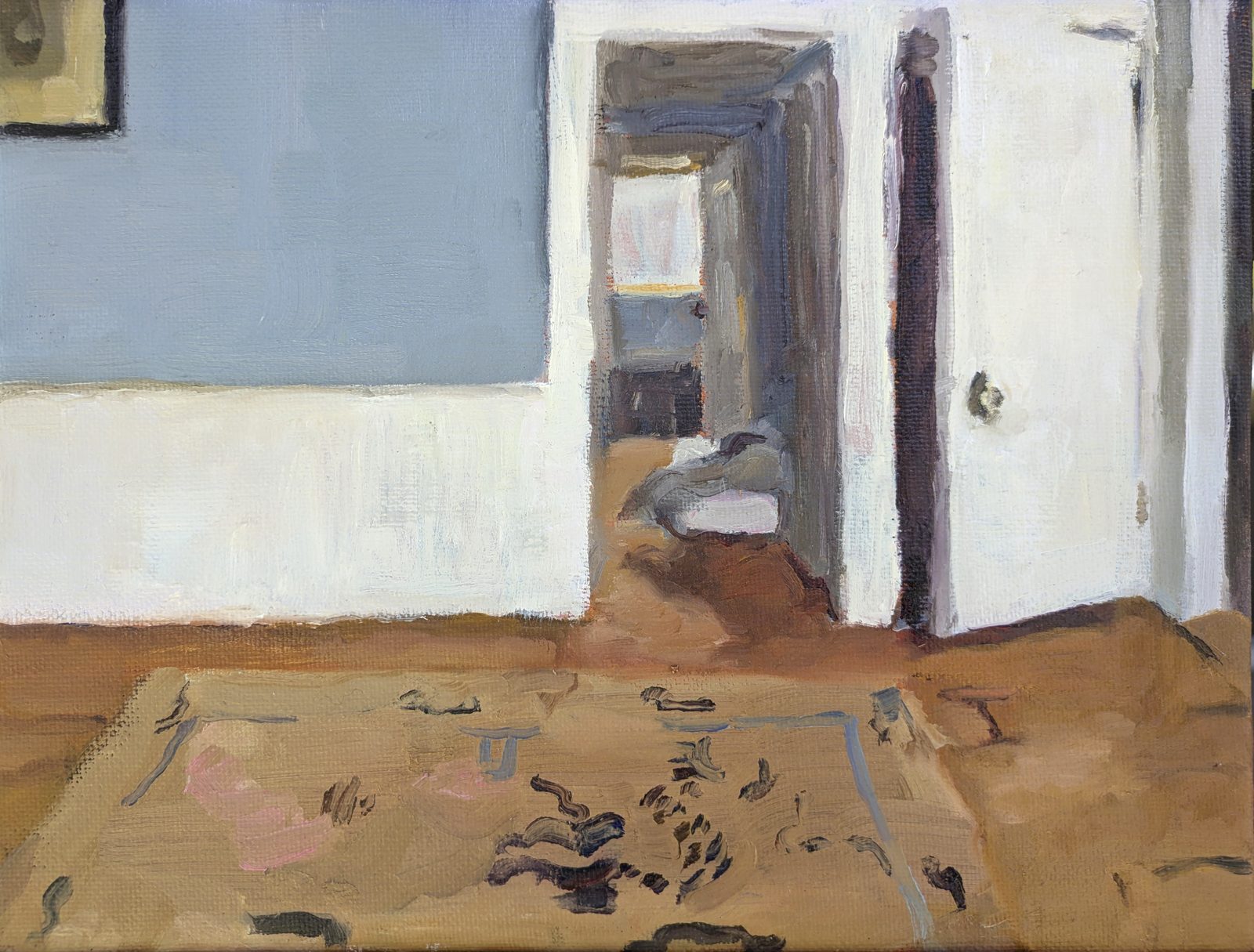 Interior, Oil on linen, 12×9 in, 2025, by Soraya Hutchinson